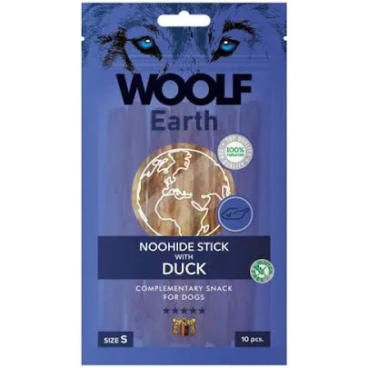 Woolf Snack Earth Noohide Stick S Anatra 90 Gr