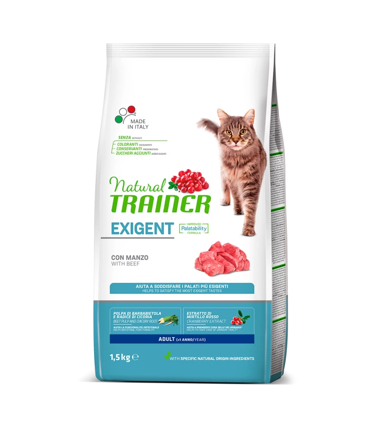Natural Trainer cat Exigent manzo 1,5kg