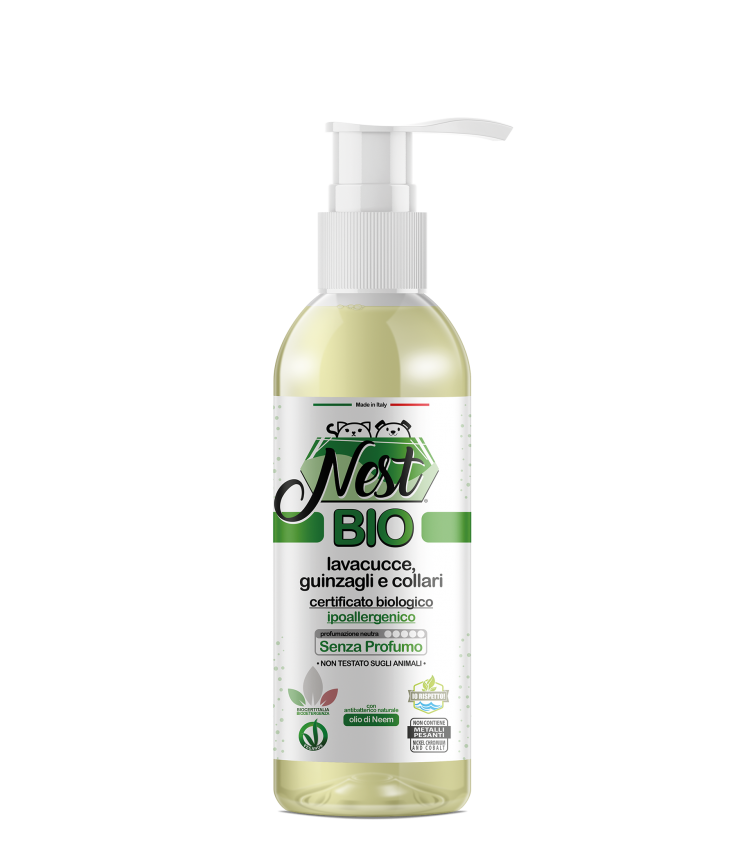 NEST BIO lavacucce/ciotole/collari e guinzagli 250ml