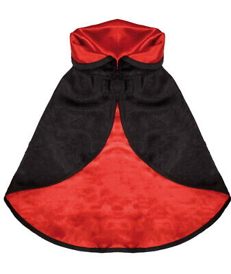 Speciale Carnevale Croci Mantello Vampire Tricky nero e rosso in raso