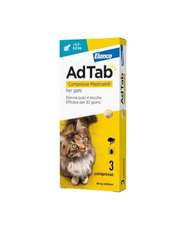 Ad Tab Compresse Gatto 2-8kg 3 Compresse