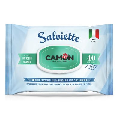 Camon Salviette Detergenti per Cani e Gatti 40pz