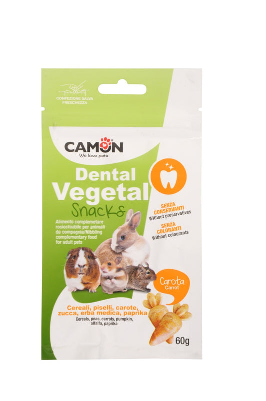 Camon Dental Vegetal Snack per Roditori Senza Coloranti e Conservanti 60g