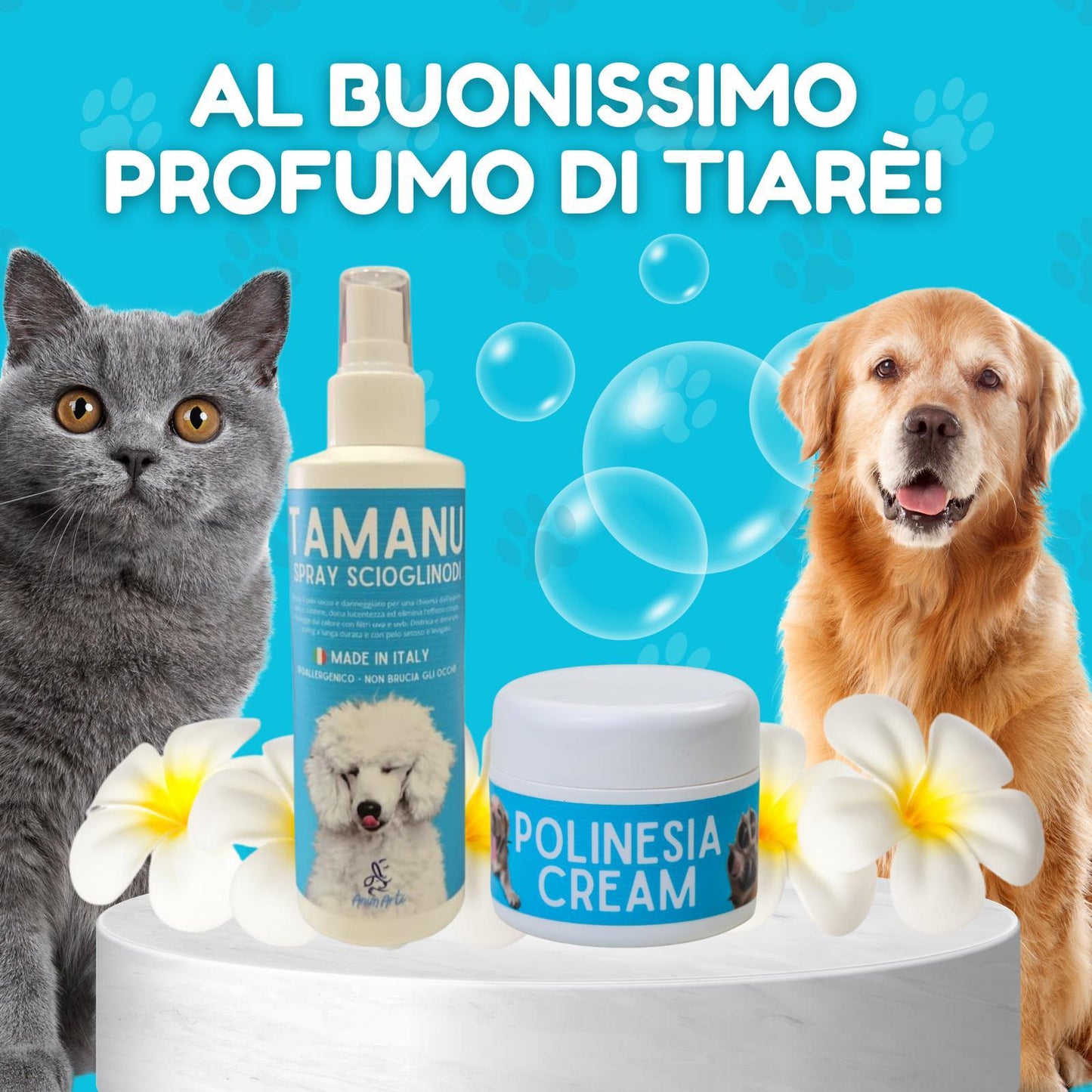 AnimArtì Kit Benessere Pelo Zampe e Naso - Sciogli Nodi Pelo Cane 200ml più Balsamo Zampe Cane e Naso 100ml - Naturale - Ipoallergenico - Made in Italy.