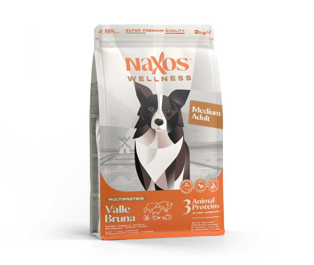 Naxos Multiprotein Adult Medium Valle Bruna (Manzo, Agnello, Bufalo) 12kg