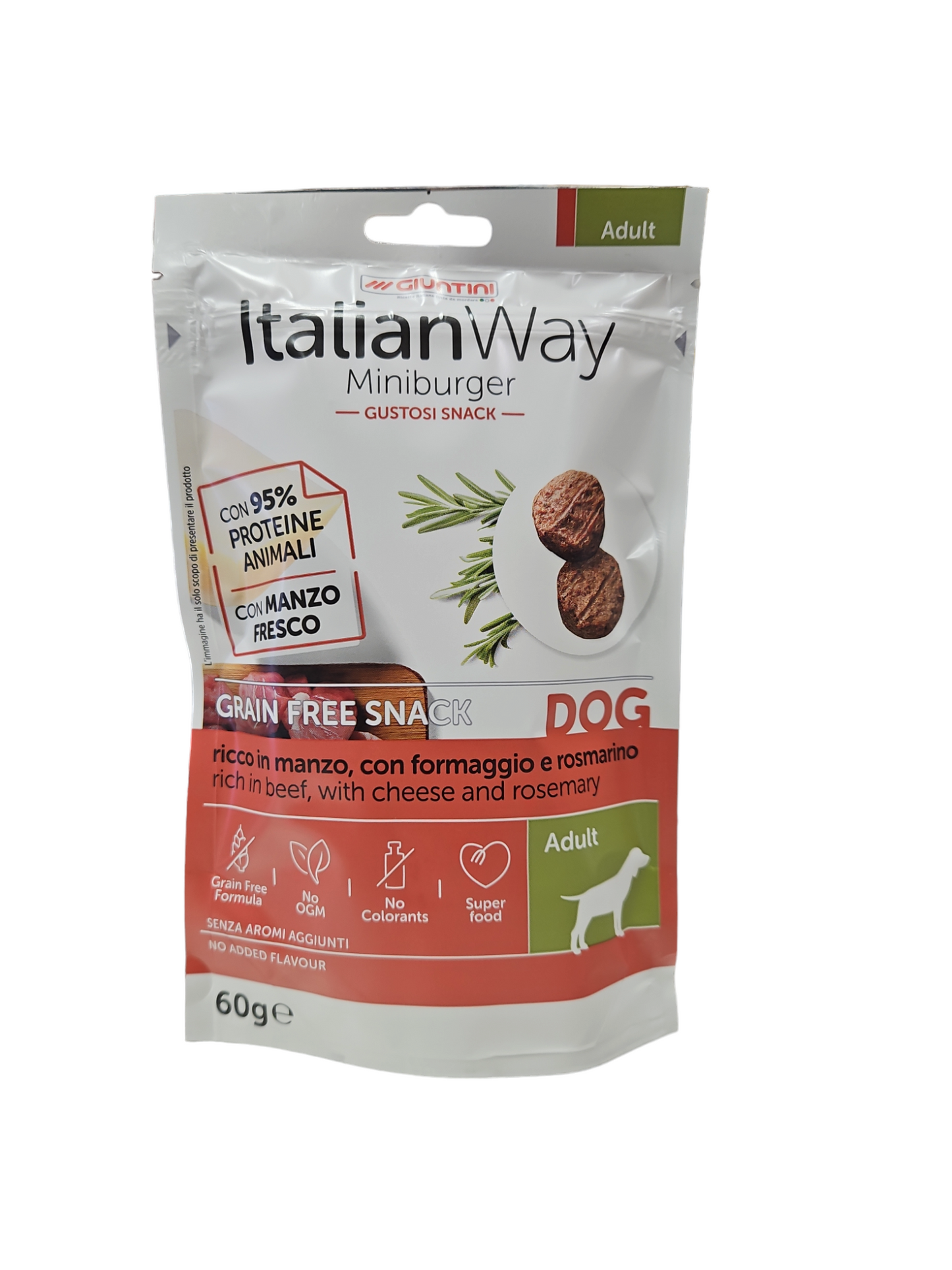 Italian Way Grain Free Snack MiniBurger 60g