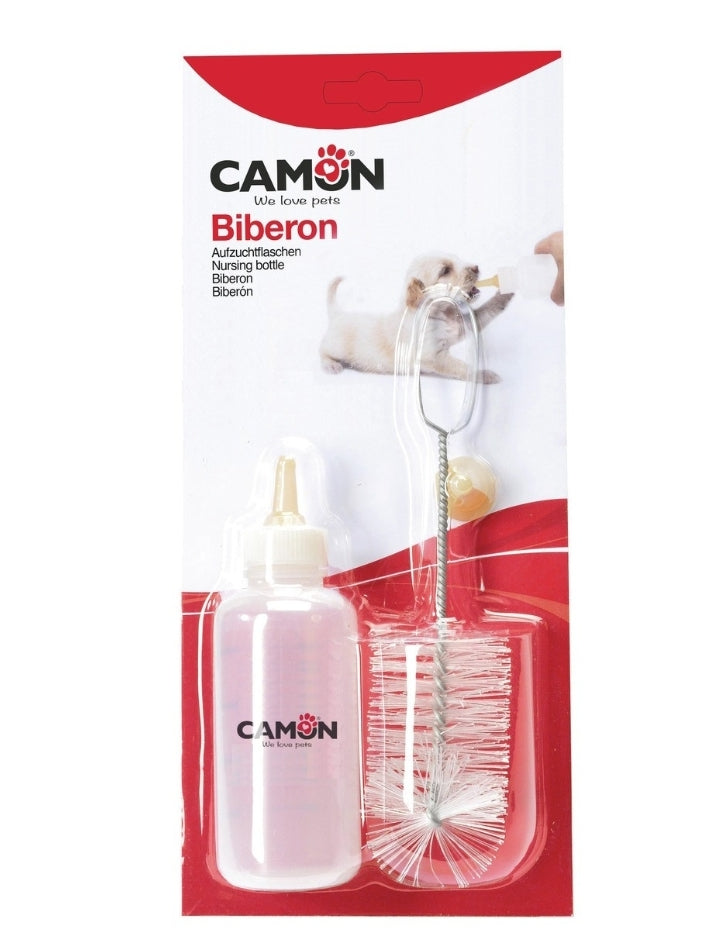 Biberon con Tettarella Pre-Forata per Cuccioli e Gattini 115ml