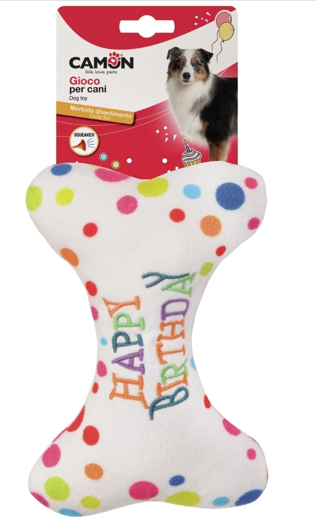 Camon Gioco Per Cani Peluche Osso Happy Birthday