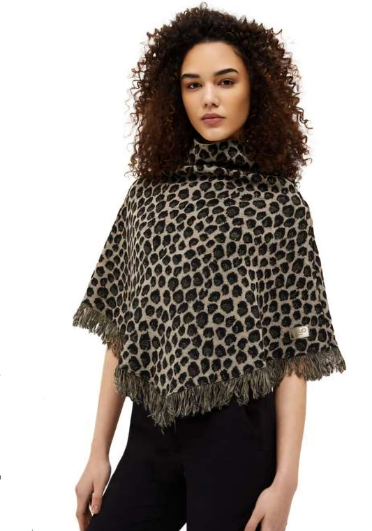 LIU-JO "Poncho" Donna (Abbinamento con Poncho in Maglia e Gilet Lurex)