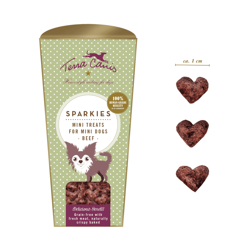 Terra Canis Sparkies Mini Treats for Mini Dogs - Manzo 130g