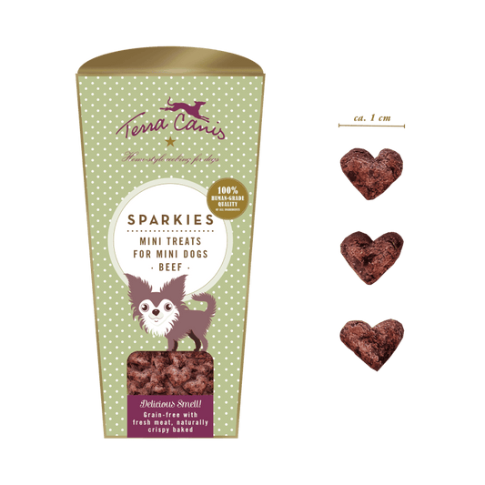 Terra Canis Sparkies Mini Treats for Mini Dogs - Manzo 130g