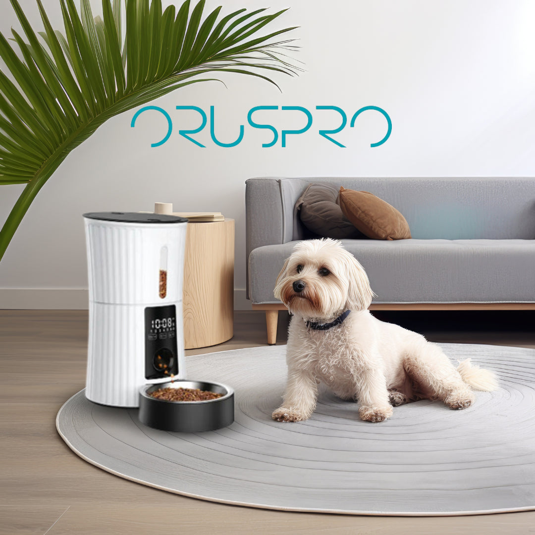 ORUSPRO Sunny Pet Feed Automatic - Distrubutore Automatico di Cibo 4lt