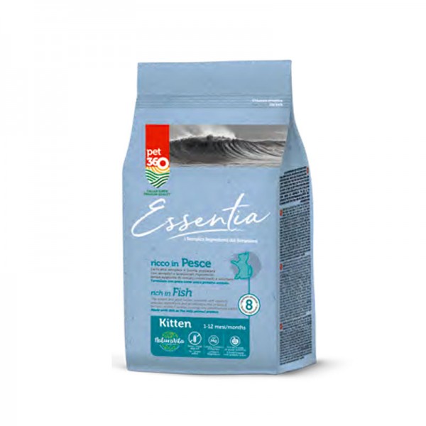 Essentia Pet360 Crocchette Gatto Kitten Cat ricco in Pesce Grain Free 1,5kg