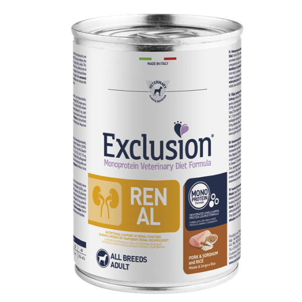 Exclusion Renal Maiale e Sorgo Adult All Breeds 400gr