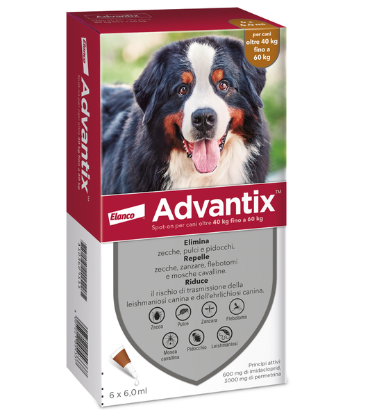 Advantix per Cani oltre 40kg fino a 60kg 6 pipette