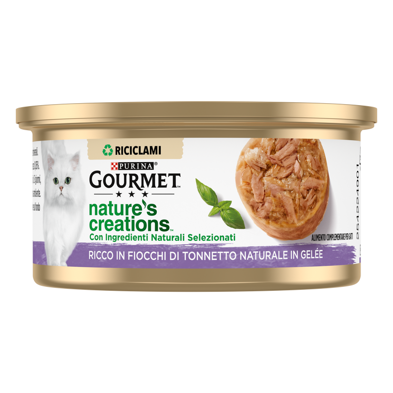 Gourmet Nature's Creations ricco in Fiocchi di Tonnetto Naturale in Gelée 70g