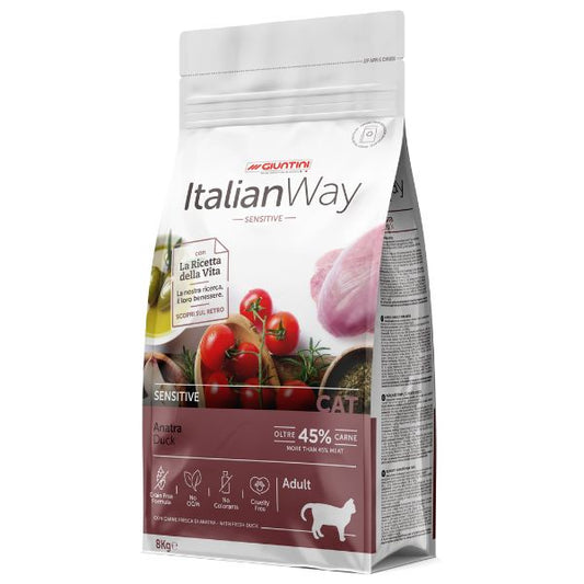 Giuntini Italian Way Croccantini per Gatto Sensitive Adult Anatra