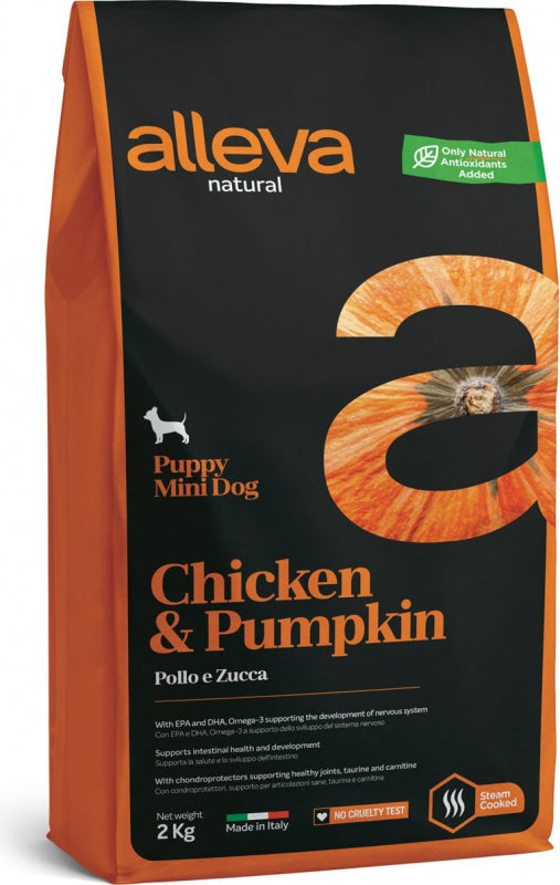 Alleva Natural Puppy mini Pollo e Zucca 2kg