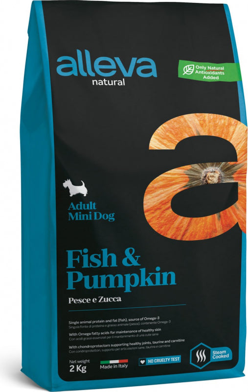 Alleva Natural Mini adult Pesce e Zucca 2 kg