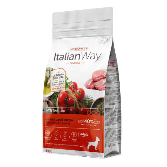 Giuntini Italian Way Intestinal Aid - Adult Mini Maiale e Piselli Integrali 8kg