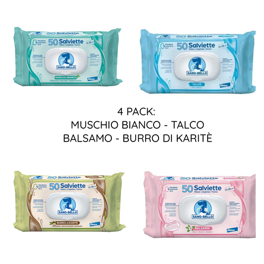 Sano & Bello Salviette Umidificate Cane e Gatto - 50pz 4 PACK