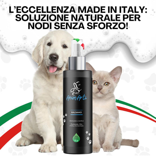 AnimArtì Balsamo Spray Districante e Lenitivo per Cani e Gatti - 98% Origine Vegetale 200ml