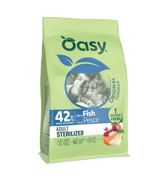 Oasy Original Crocchette Gatto Sterilised Pesce 1,5kg