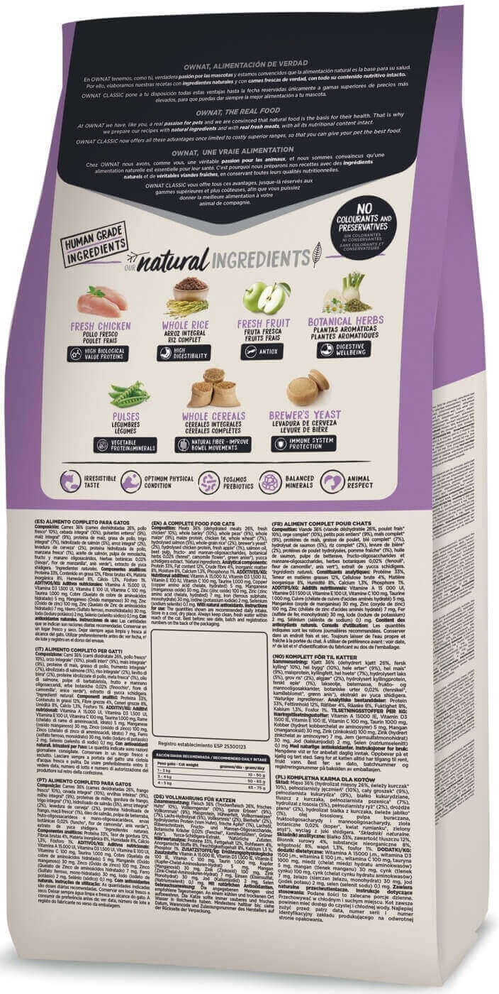 Ownat Cat Sterilised Pollo 15kg