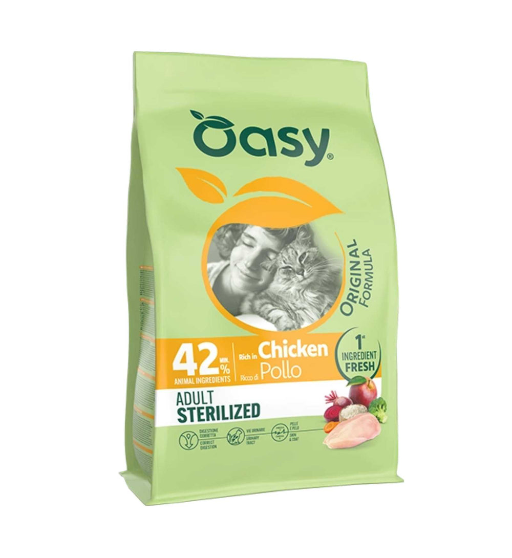 Oasy Original Crocchette Gatto Sterilised Pollo 1,5kg