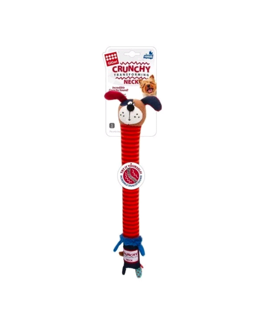 Gioco per Cani GiGwi Crunchy Neck - Peluche Allungabile con Collo Scricchiolante