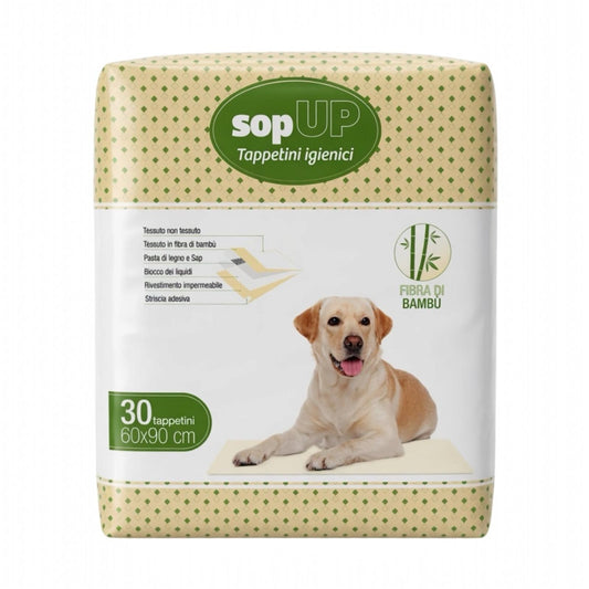 Sop Up Tappetini Igienici con Fibra di Bamboo 30pz - Traverse Igieniche per Cani