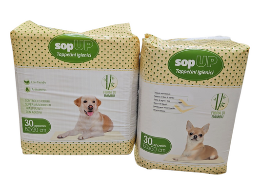 Sop Up Tappetini Igienici con Fibra di Bamboo 30pz