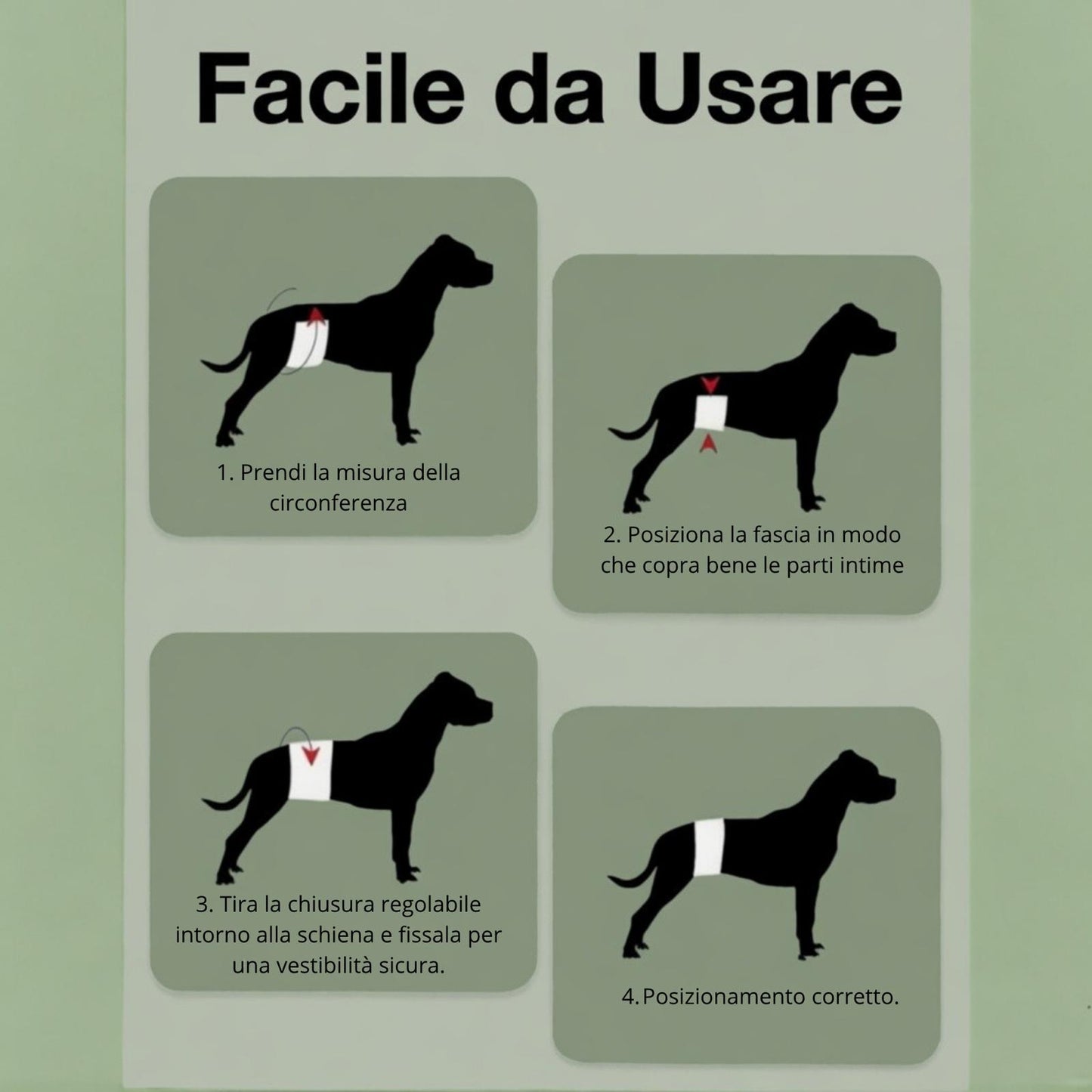 Fascia Igienica per Cani Maschi - Formato Risparmio 60 Pannolini Usa e Getta - 40/60cm
