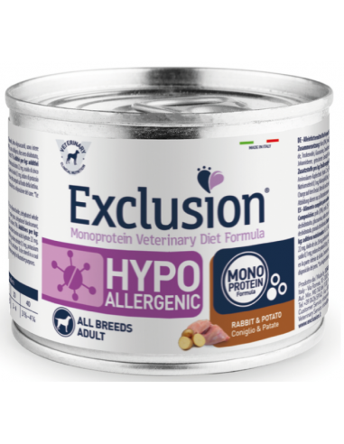 Exclusion Hypoallergenic Coniglio e Patate 200g
