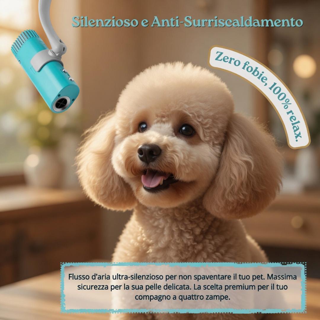 AnimArtì MAMAPÙ Phon per Cani - Asciugatura a Mani Libere con Supporto da Collo - 1400W
