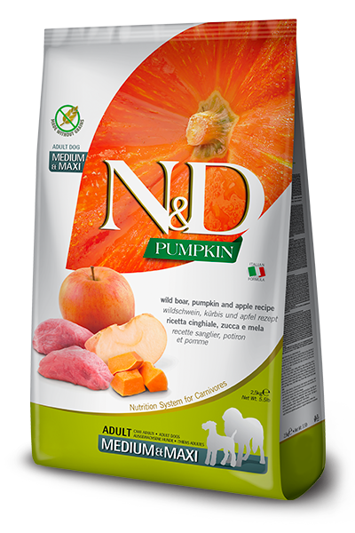 Farmina N&D Adult Medium/Maxi Cinghiale Zucca e Mela 2,5kg 2 PACK