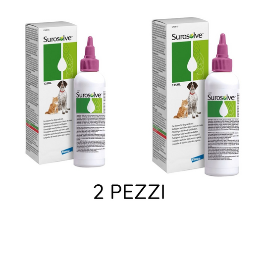 Surosolve Detergente Auricolare Cane e Gatto 125ml 2 PACK