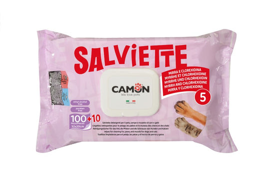 Camon Salviette Detergenti - Nuovo Formato 110pz Mirra e Clorexidina