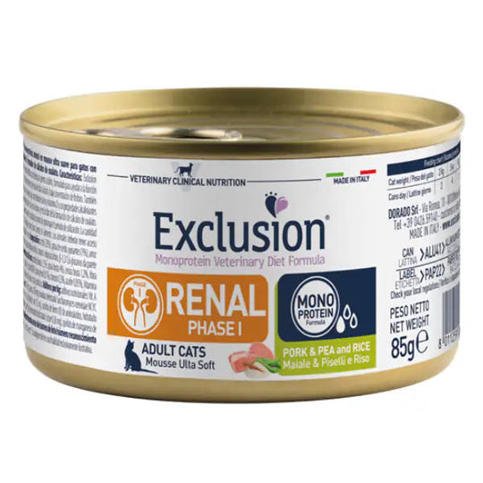 Exclusion Diet - Renal Phase I - 12x85g -  Mousse ultra Soft per Gatti con Insufficienza Renale