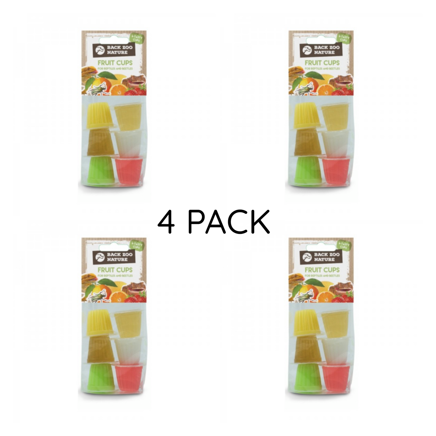 Fruit Cups Back Zoo Nature - Volatili e Roditori 4 PACK
