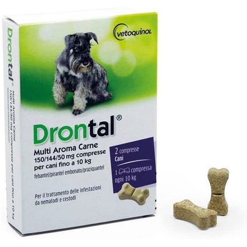 Drontal Multi Aroma Cane 2 compresse Contro i Parassiti Intestinali.