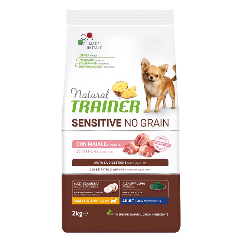 Natural Trainer No Grain Maiale Small & Toy