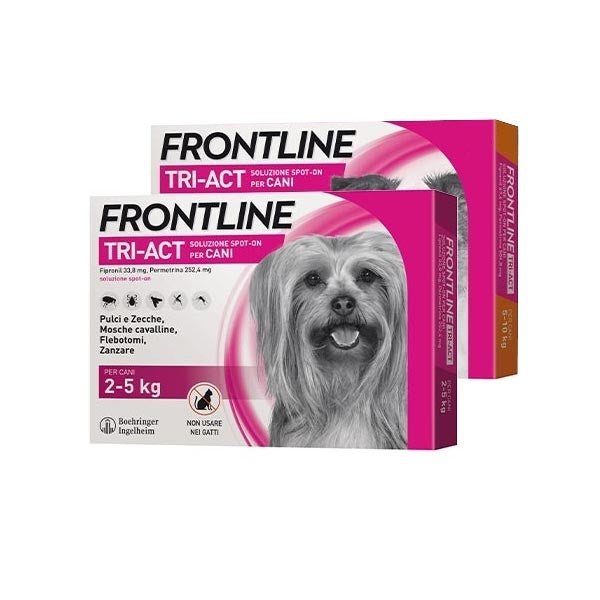 Frontline tri-act spot-on per cani 2-5kg