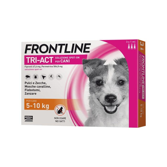 Frontline tri-act spot-on per cani 5-10kg 