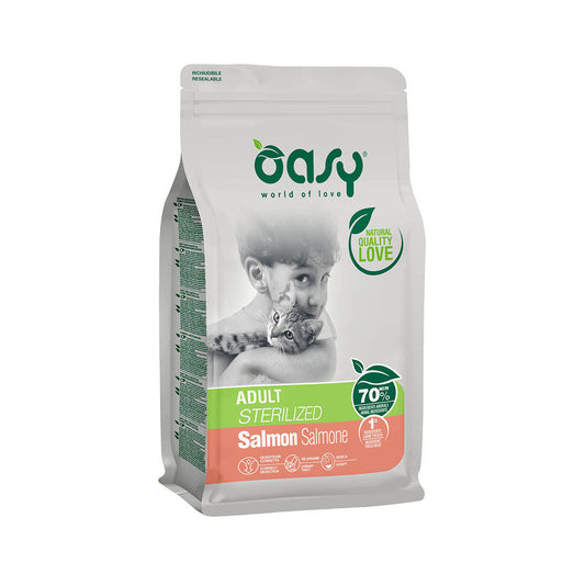 Oasy Adult Cat Sterilised salmone 1,5kg