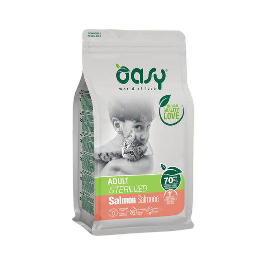 Oasy Adult Cat sterilised Salmone 300gr