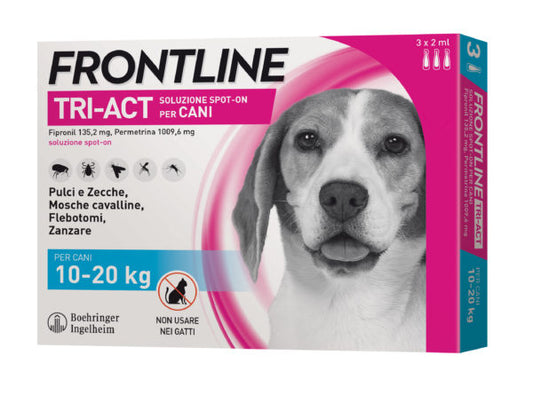 Frontline tri-act spot-on per cani 10-20kg 