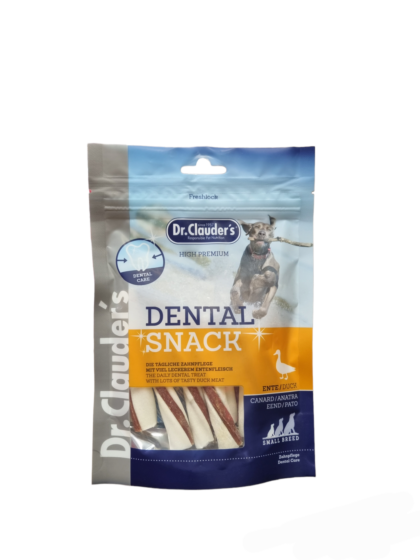 Dr. Clauder's Dental Snack for small dog. Anatra 80g