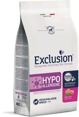 Exclusion Hypoallergenic maiale e piselli 12 kg