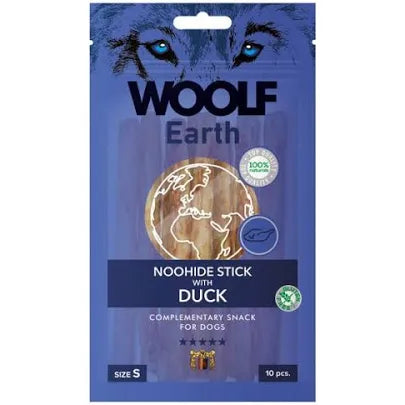 Woolf Snack Earth Noohide Stick S  Anatra 90 Gr